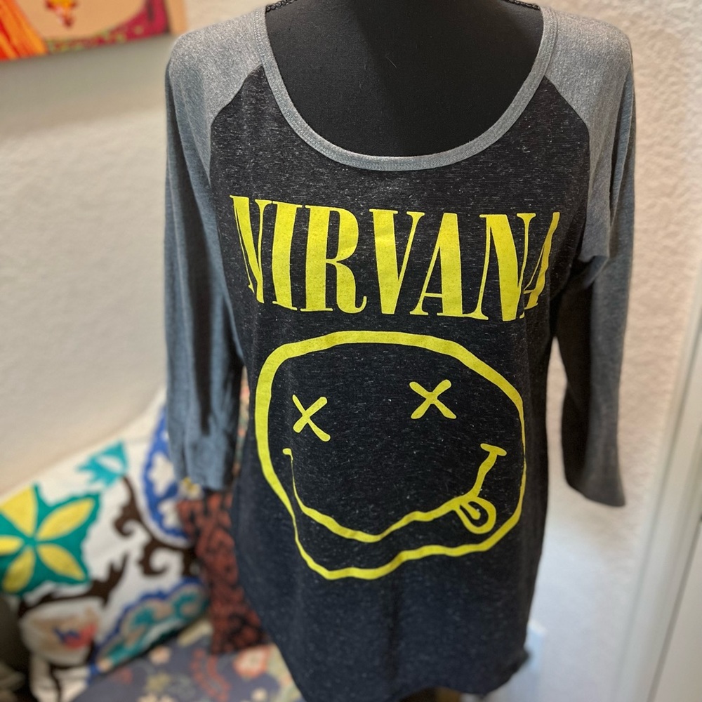 Nirvana Baseball Style 3/4 Sleeve